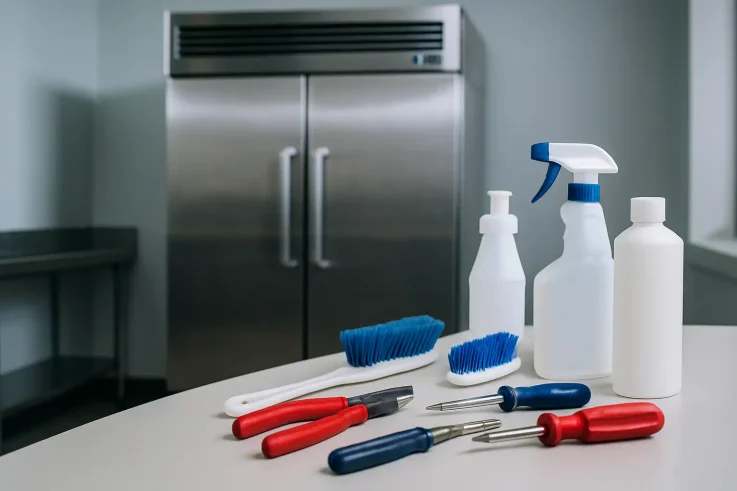 High-quality commercial refrigeration units in a business setting, showcasing preventive maintenance importance for food safety and efficiency in Cambridge, MA.