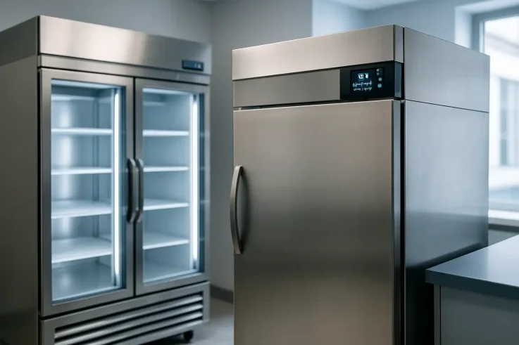 High-quality commercial refrigeration units in a business setting, showcasing preventive maintenance importance for food safety and efficiency in Cambridge, MA.