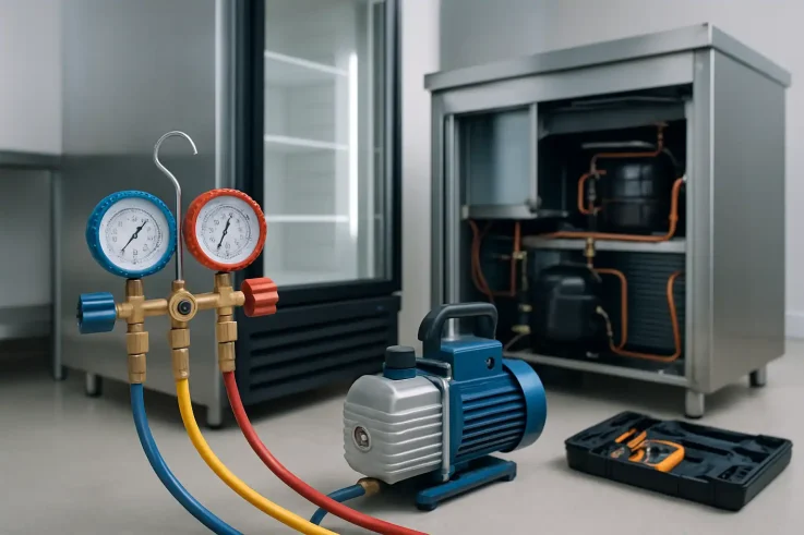 High-quality commercial refrigeration units in a business setting, showcasing preventive maintenance importance for food safety and efficiency in Cambridge, MA.