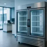 Modern energy-efficient commercial refrigeration units showcasing advanced technology designed for sustainability and cost savings in Boston businesses.