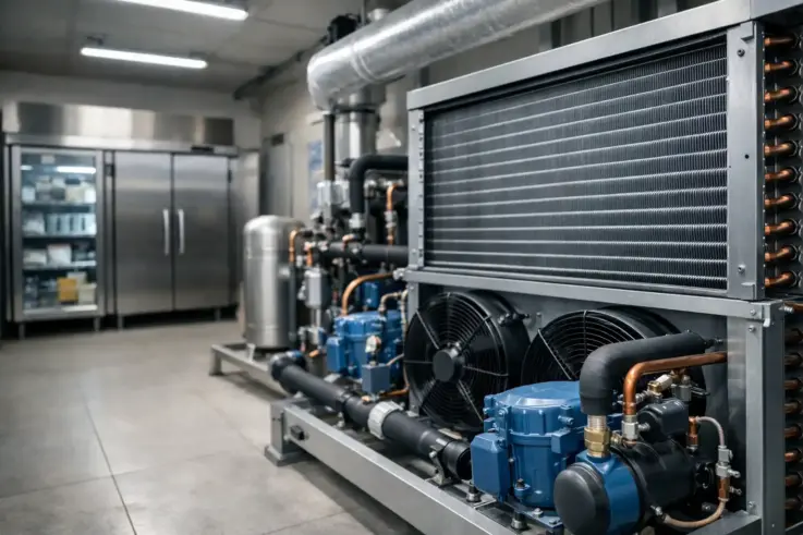 A well-maintained commercial refrigeration unit showcasing clean coils and optimal airflow, essential for food safety and energy efficiency in Medford MA.